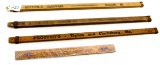 LOT: 3; DE; 3’ sliding rules; Huntsville Hardware; Huntsville; Mo.; H.A. Stockman Lumber; St. Louis;