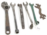 LOT: 6; Simmons; mixed lot of wrenches; including 1- 12” adjustable; 1-utility wrench