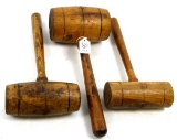 LOT: 3; KK; wooden mallets; all different