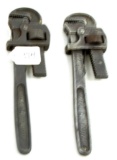 LOT: 2; KK; pipe wrenches; w/KK written on handles; 2-10”