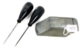 LOT: KK; No. K33 ice shave; & 2; KK; ice picks