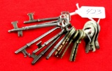 LOT: 7; KK; skeleton keys; 4; KK; logo lock keys; 5; Simmons; door keys