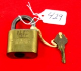 Simmons; brass lock; key don’t work