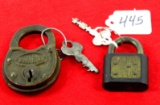 LOT: 2; Simmons; padlocks; both w/keys