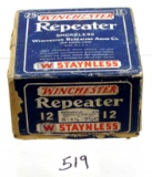 Winchester 12 gauge repeater shot shell box; 2 pcs. full box