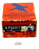 Mallard sport load 12 gauge shot shell box; 2 pcs.