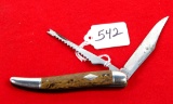 DE; 2 blade fish knife; blade marked; Imperial; Prov; RI U.S.A.