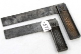 Win. LOT: 2- steel try-square’s No. 9726
