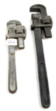 KK. LOT: 2- KK 18” pipe wrench; Simmons 14” pipe wrench