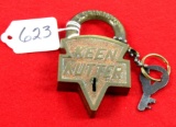 KK. logo lock w/key