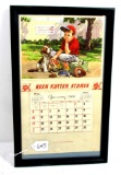 KK. framed KK Stores; calendar; 1960