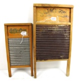 Simmons/Shap. LOT: 2; 1- Shap. washboard; 2- Simmons Polly Prim washboard