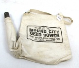 Shap. seed sower; white duck bag; Mound City; St. Louis; Missouri