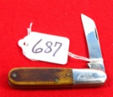 KK. pocket knife 1 blade; barlow style