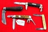 KK. 4 pocket knives