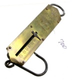 Simmons Hardware; brass Royal spring balance; 25#