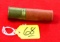 Win. shot shell No. 8; Leader red paper case “4W” primer; NPE; circa 1897-1901; 3 1/4