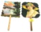 LOT: 2- DE; hand fans; “Ager & Wiseley” Peru; Indiana;  J.W. Haege; Manhattan; Kansas