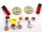 LOT: KK; pencil clips; mirror back buttons “H.W. Knight Hdw. Co.” Sedalia; Mo.; shotgun shell salt &