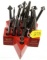 LOT: KK; red logo punch/bit holder with 23 misc. KK tools