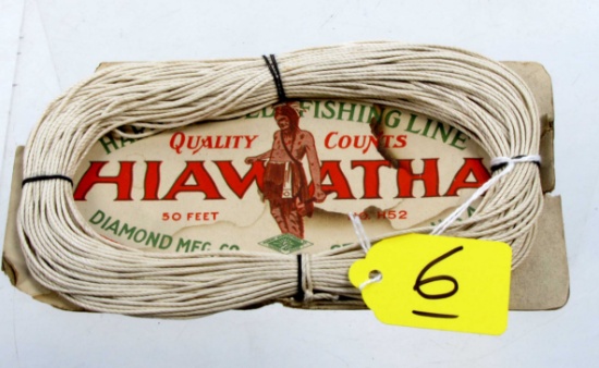 DE; NOS; hand braided fishing line 50’; “Hiawatha” No. H52