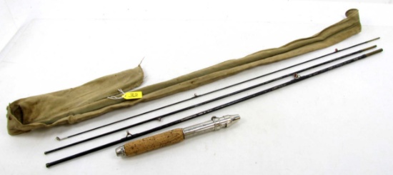 Simmons; 3 piece; metal fishing rod in/case