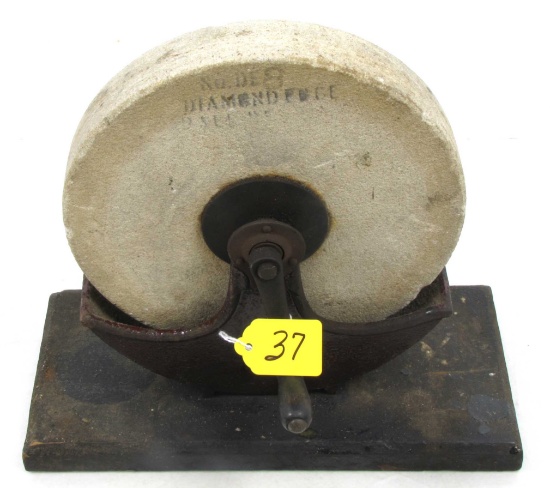 DE; house hold hand grinder; stone marked No. 8; Diamond edge; hard to come by