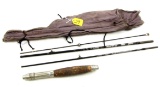 Simmons; 4 piece fishing rod in case