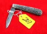 KK; pocket knife; single blade;  iron handled