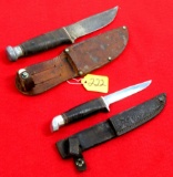 LOT: 2; Shapleigh hunting knives in sheaths; 1-No. S06