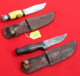 LOT: 2; Shapleigh hunting knives in sheaths; 1- No. S10