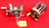 LOT: Win. fishing reels; 4382; & 4254; missing part that holds to rod.