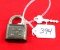 Win. Lock, No. 13, Arnall, Both Sides, Iron Case Warded Type W/key