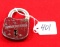 Win. Lock, No. 16, Arnall, One Side, Steel Case Iron Lever Type