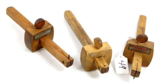 Lot Of Win. 3 Wood Scribes, No'all 9775