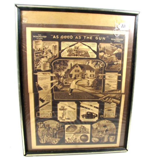 Win. Advertising, Framed, The Win. Store, "as Good As The Gun", Double Sided