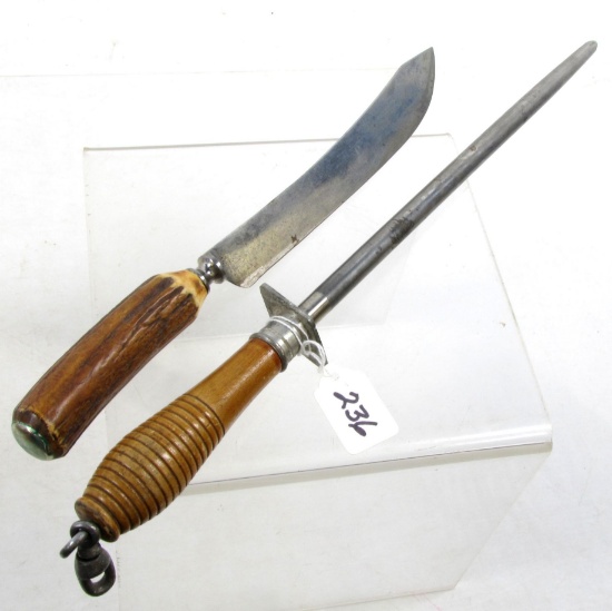 Lot Of 2, Win. Bone Handle Carving Knife, Steel No. 1753
