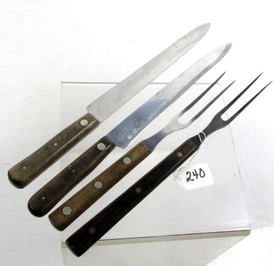 Lot Of 4, Win. 2- Knives No's, 7337, 7337, 2- Meat Forks