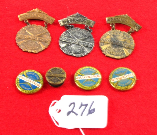 Lot Of Win. Pro-marksman Pin, Marksman Pin, Junior Rifle Corps
