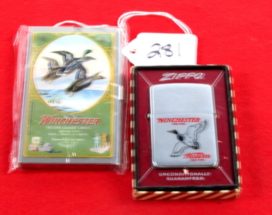 Lot Of Win. Zippo Lighter Nib, Win. Business Card Holder
