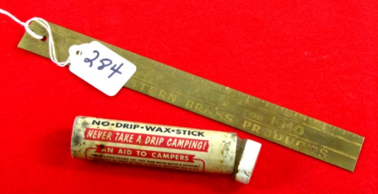 Lot Of Western, Brass Products, Golden Rule, Win, Trailblazer, No Drip Wax-stick