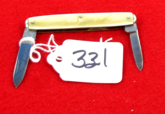 Kk. Pocket Knife, 2 Blade Pearl Handle, No. 27122