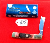 Win. Nos, Pocket Knife In Box, Single Blade Razor, No. 17-150 Saj, Frost Cutlery