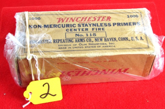 Win. Nos. Non-mercuric Staynless Primers, Center Fire, Box Of 1000