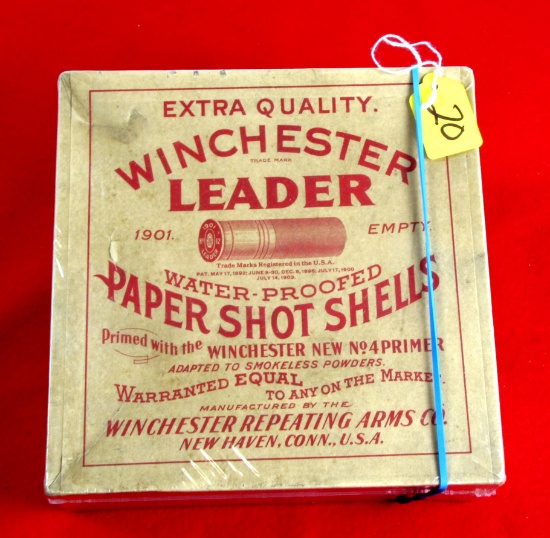 Win. Leader Extra Quality Paper Shot Shells, 1901-primed With The Win. New No. 4 Primer. Supernice B