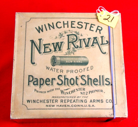 Win. New Rival Paper Shot Shells, Primed With The Win. No. 2 Primer, Super Nice Box, 2 Piece, Full A