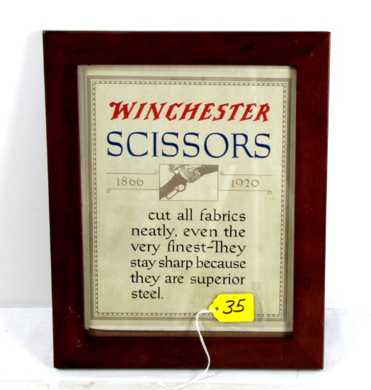 Win. Adv. Framed, "win. Scissors" 8" X 10", Mint