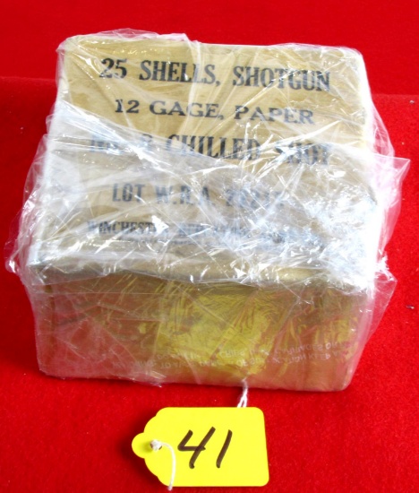 Win. Nos. 25 Shells 12 Ga. Paper No. 8 Chilled Shot, Lot, W.R.A. 22215, Full And Sealed, Rare