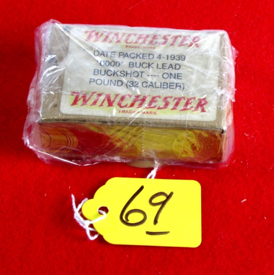 Win. Packed 4-1939, "0000" Buckshot, 1 Pound, Full, Mint, Sealed Box