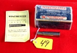 Win. .32 Long Colt Cartridges, And A Win. Supplemental Chamber, Full Box, Nice